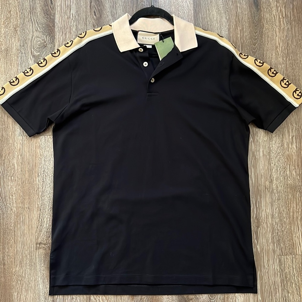 Gucci Polo with Interlocking G Stripe